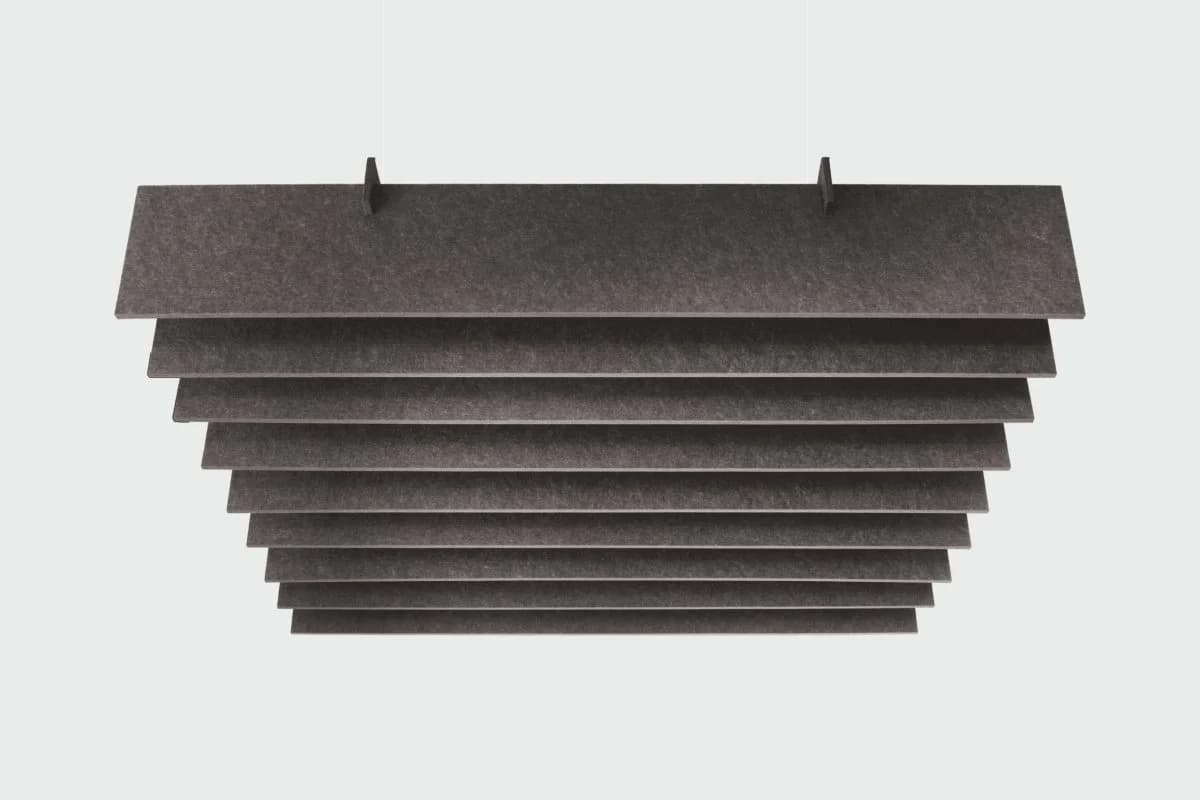 PETfelt plafondpanelen in een interieur